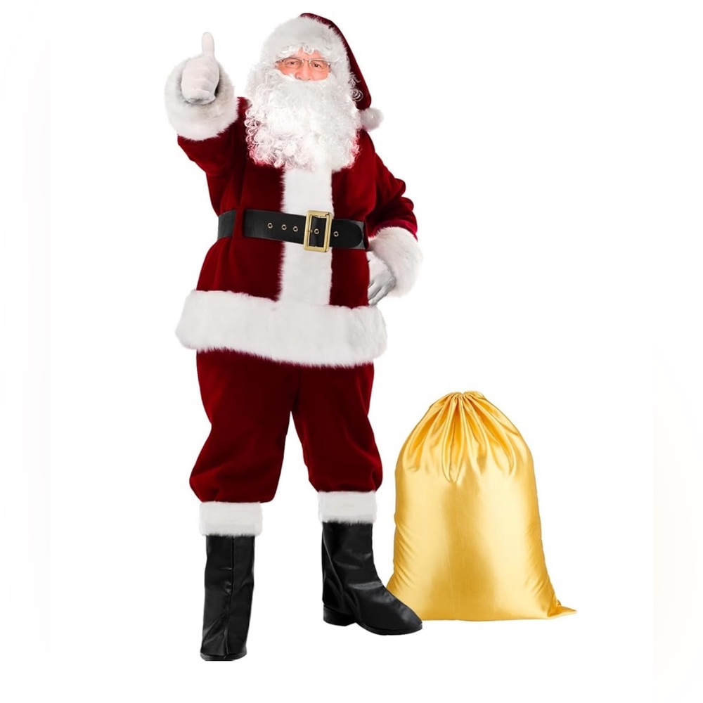 Brand New still in bag, never opened Santa Claus Costume for Men size XL.